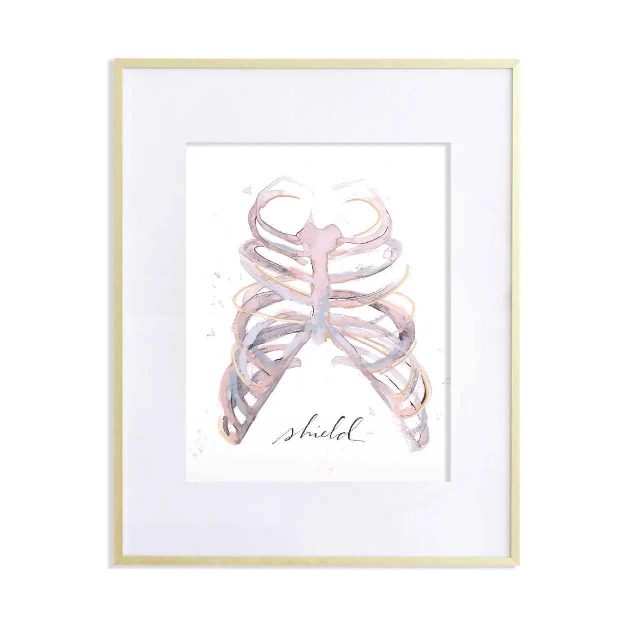Shield Anatomical Ribcage Print