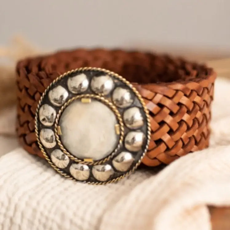 Brown Leather Marte Belt