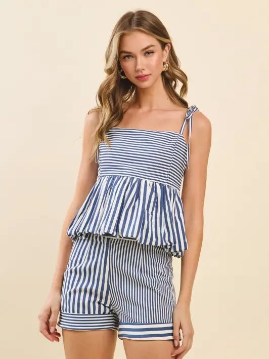 Stripe Tie Top