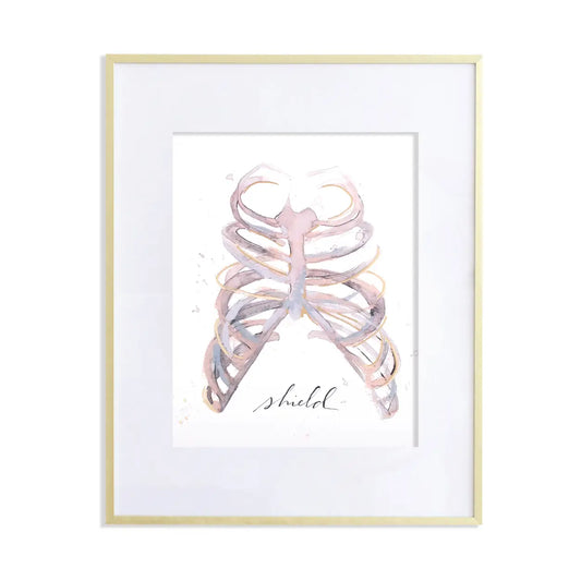 Shield Anatomical Ribcage Print