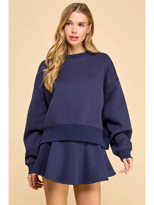 Trendy Sweatshirt- Navy
