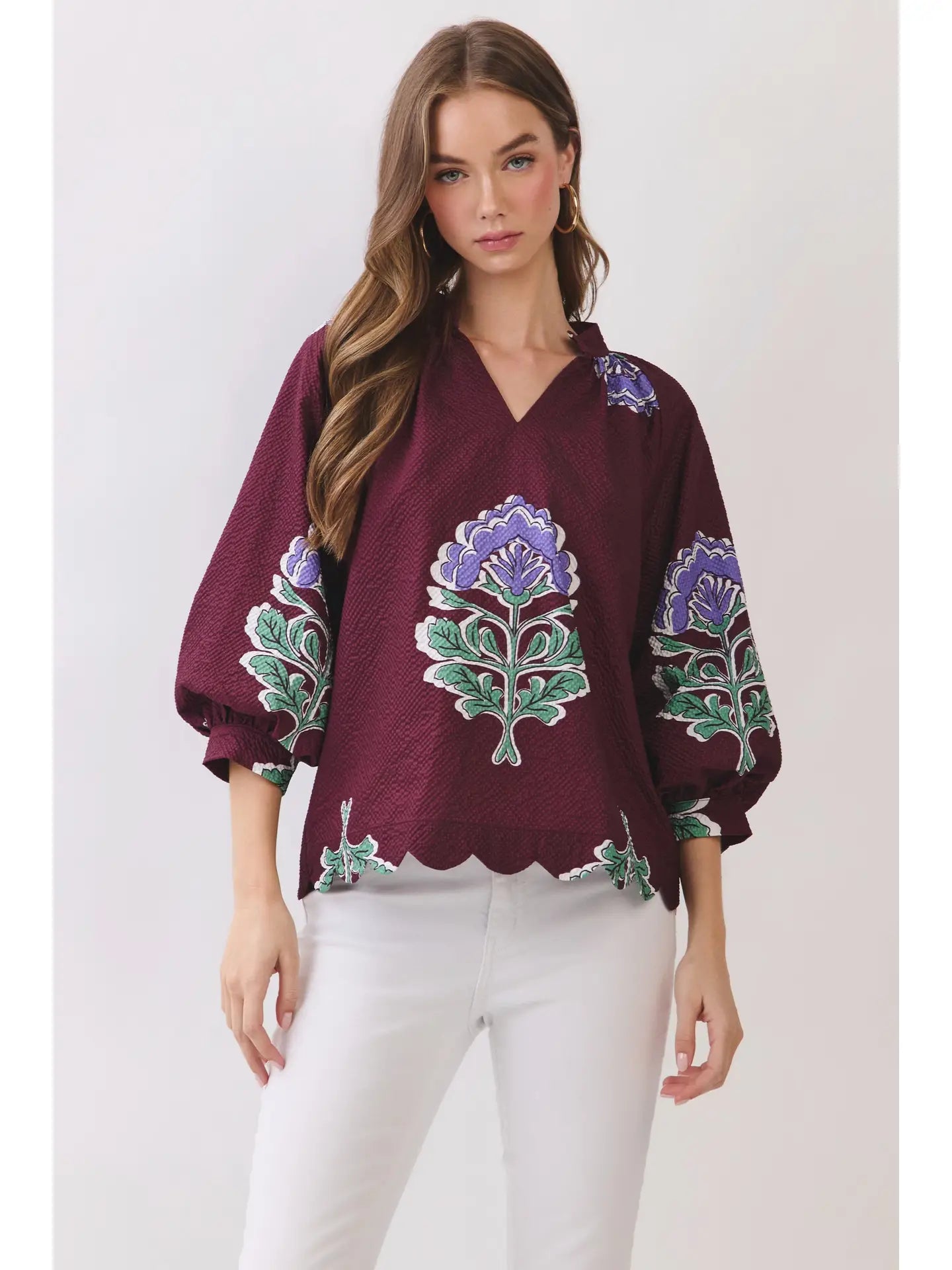 Scalloped Blouse