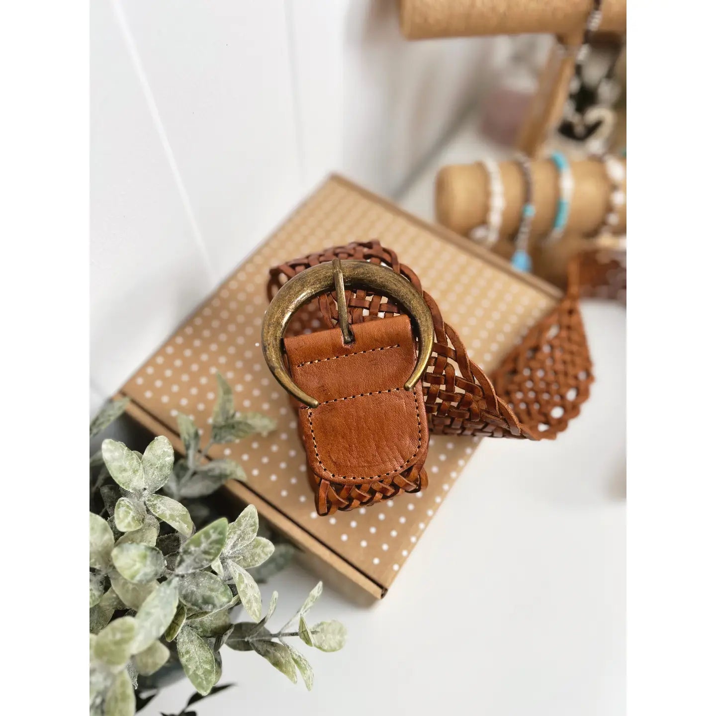 Luna Brown Leather Belt