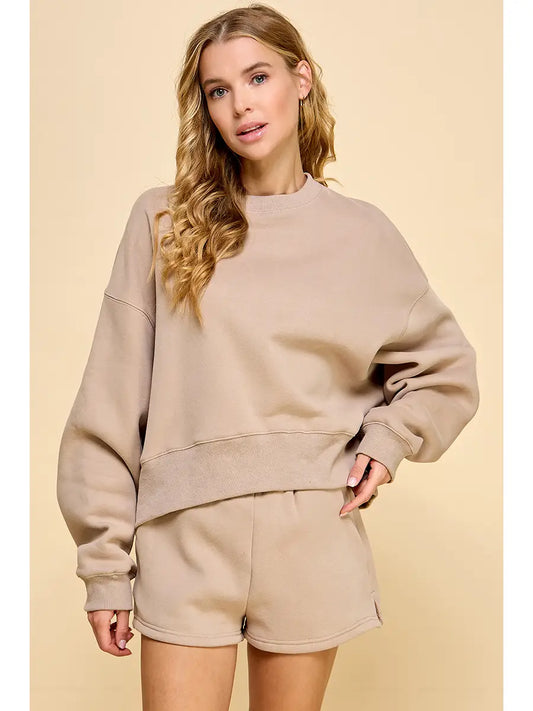 Trendy Sweatshirt- Mocha