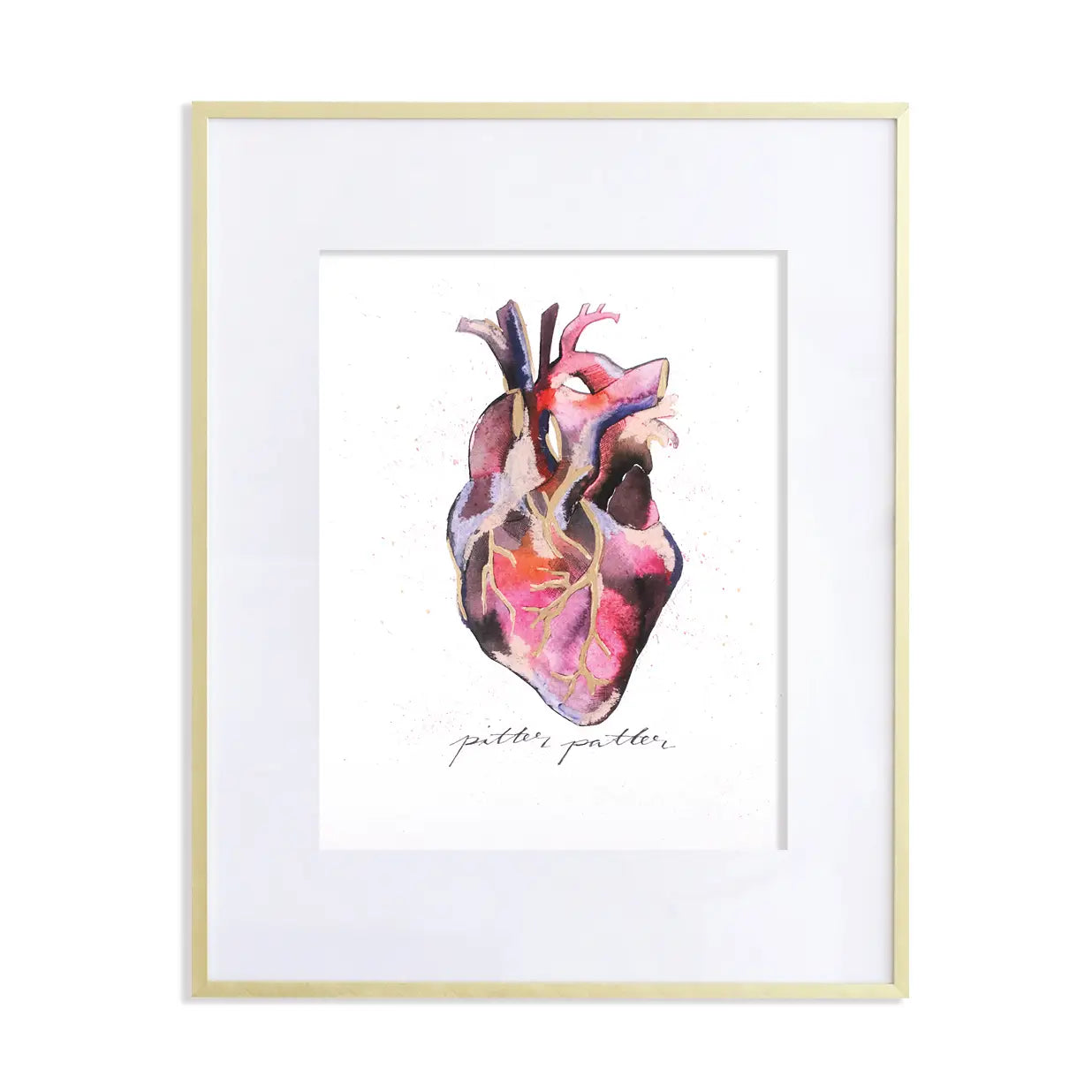 Pitter Patter Anatomical Heart Print