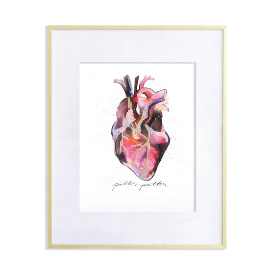 Pitter Patter Anatomical Heart Print