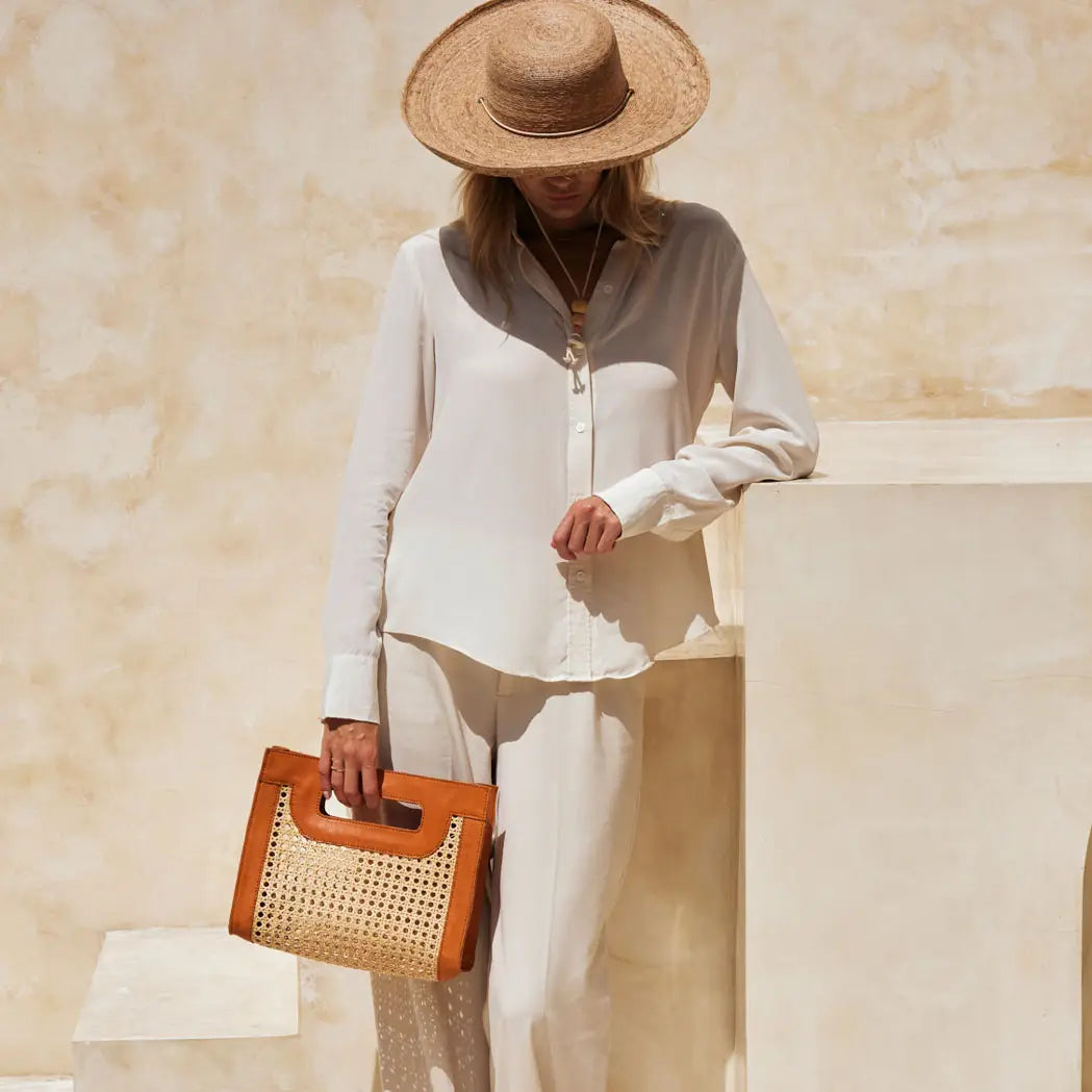 Rattan Cane Weave Handbag