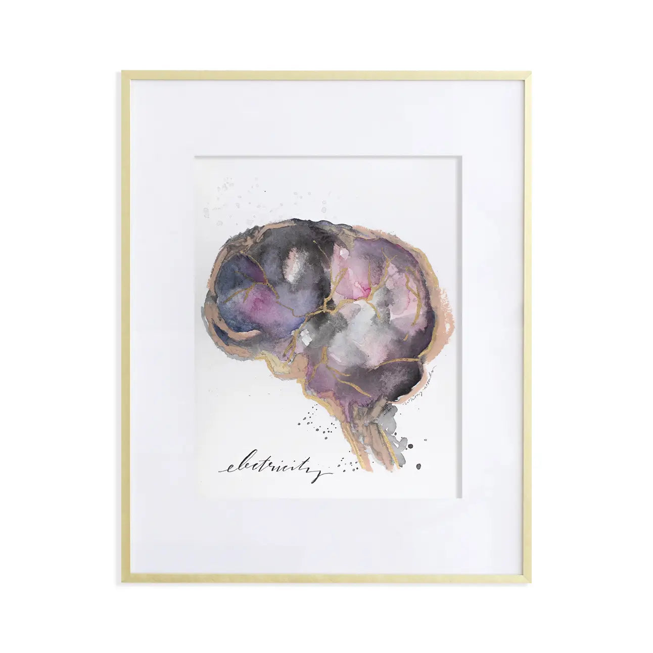 Electricity Anatomical Brain Print
