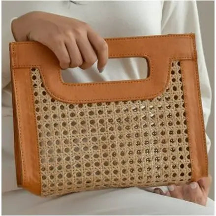 Rattan Cane Weave Handbag