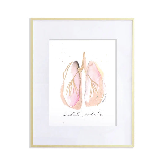 Inhale Exhale Anatomical Lungs Print