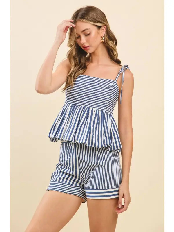 Stripe Tie Top