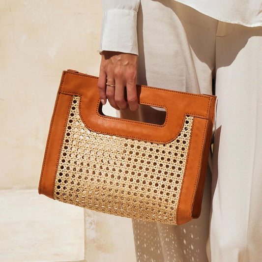 Rattan Cane Weave Handbag